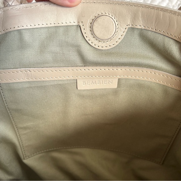 EUC Bembien Jeanne Tote Bag Cream Medium Size - Picture 6 of 13